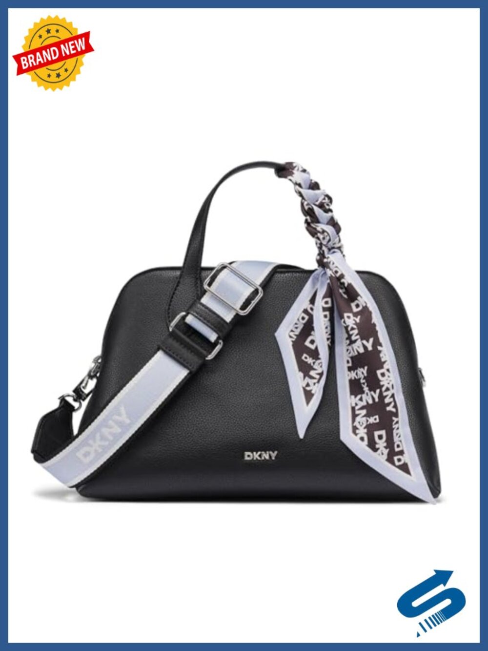 Satchel crossbody with detachable scarf style purse handbag - Picture 1 of 4